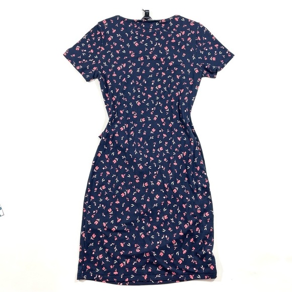 New 41 Hawthorn Bridgette Knit Dress Blue Floral Size Small - Picture 2 of 6